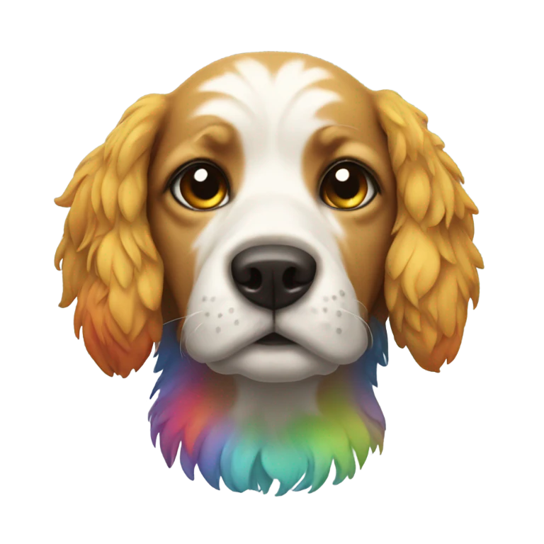 Rainbow dog emoji