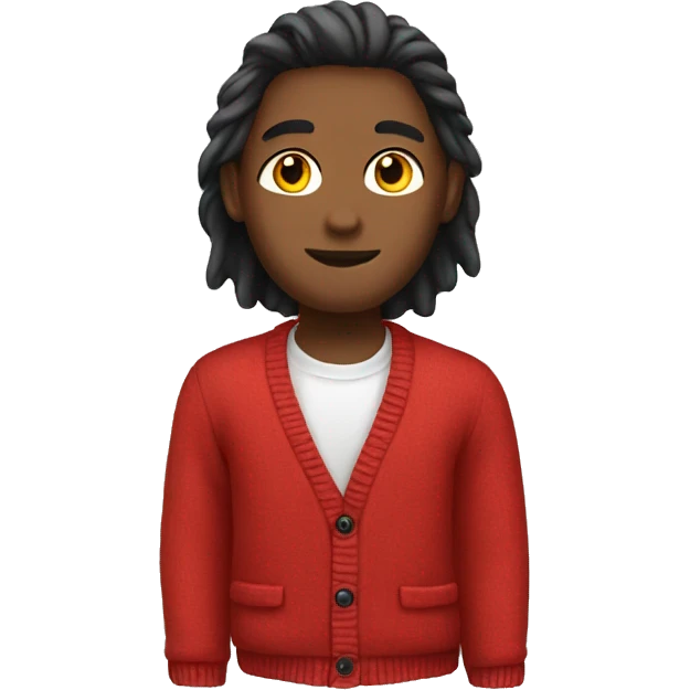 Red cardigan emoji