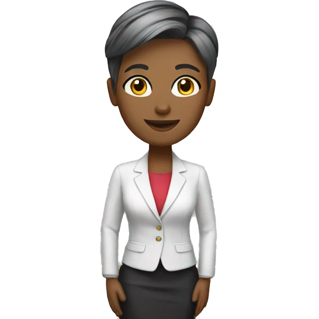 White business teacher with short hair color  emoji