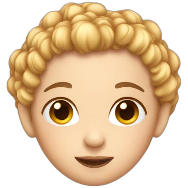 short hair fairy head emoji