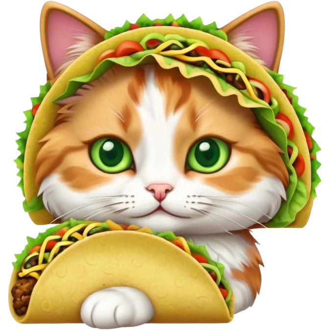 Cat with taco emoji