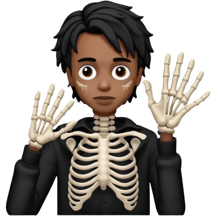 Make a Playboi Carti yvl skeleton hand emoji emoji