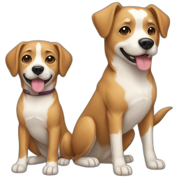 Chien qui sacouple emoji