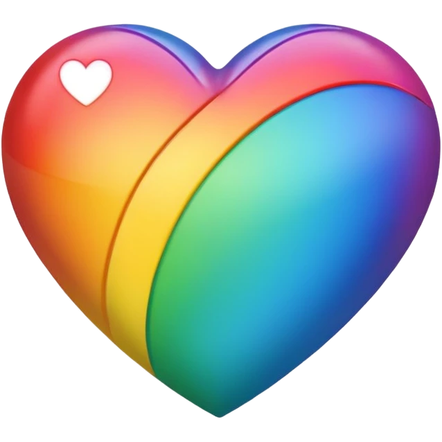 Rainbow pride heart emoji