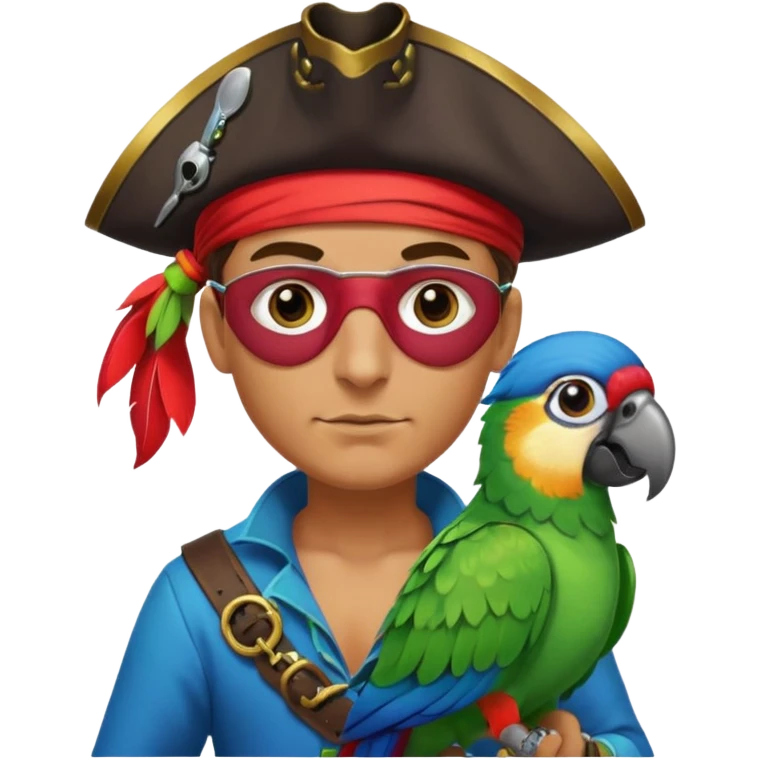 pirate and parrot emoji