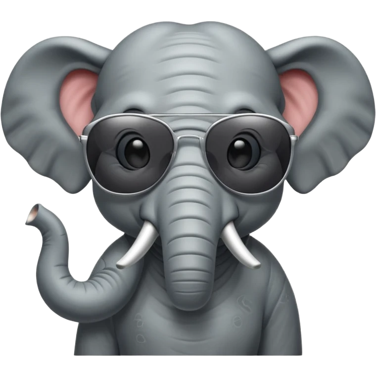 Elephant with sunglasses emoji