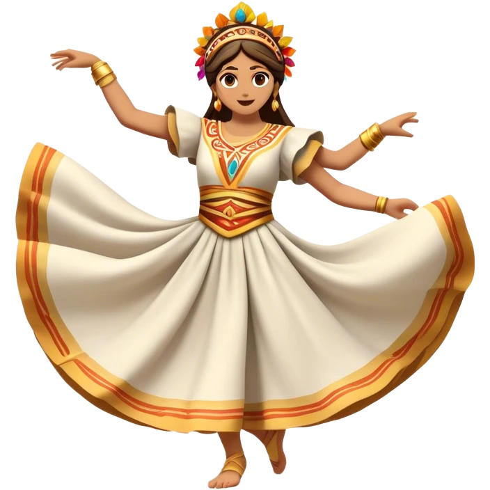 Cinematic Realistic Sirtaki Dance Emoji, depicted as a vibrant traditional Greek dance scene with flowing movements and expressive costumes, rendered with dynamic textures and warm festive lighting that captures its cultural exuberance. emoji