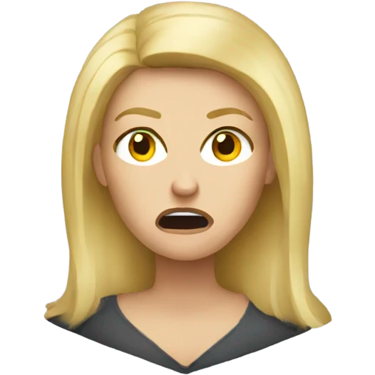 Angry blonde woman  emoji