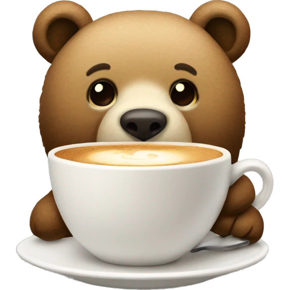 Un oso café con un moño beige  emoji