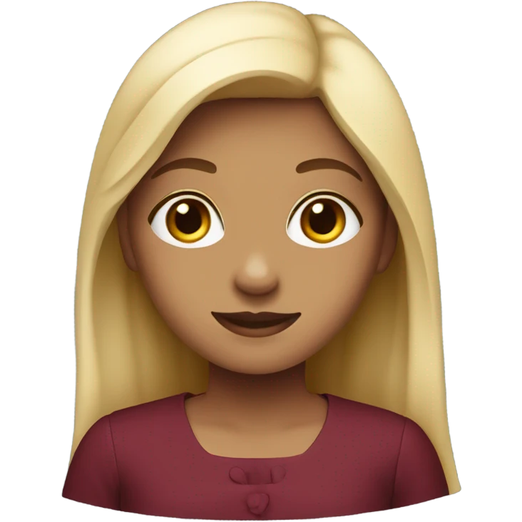 Girl dressed in maroon dress emoji