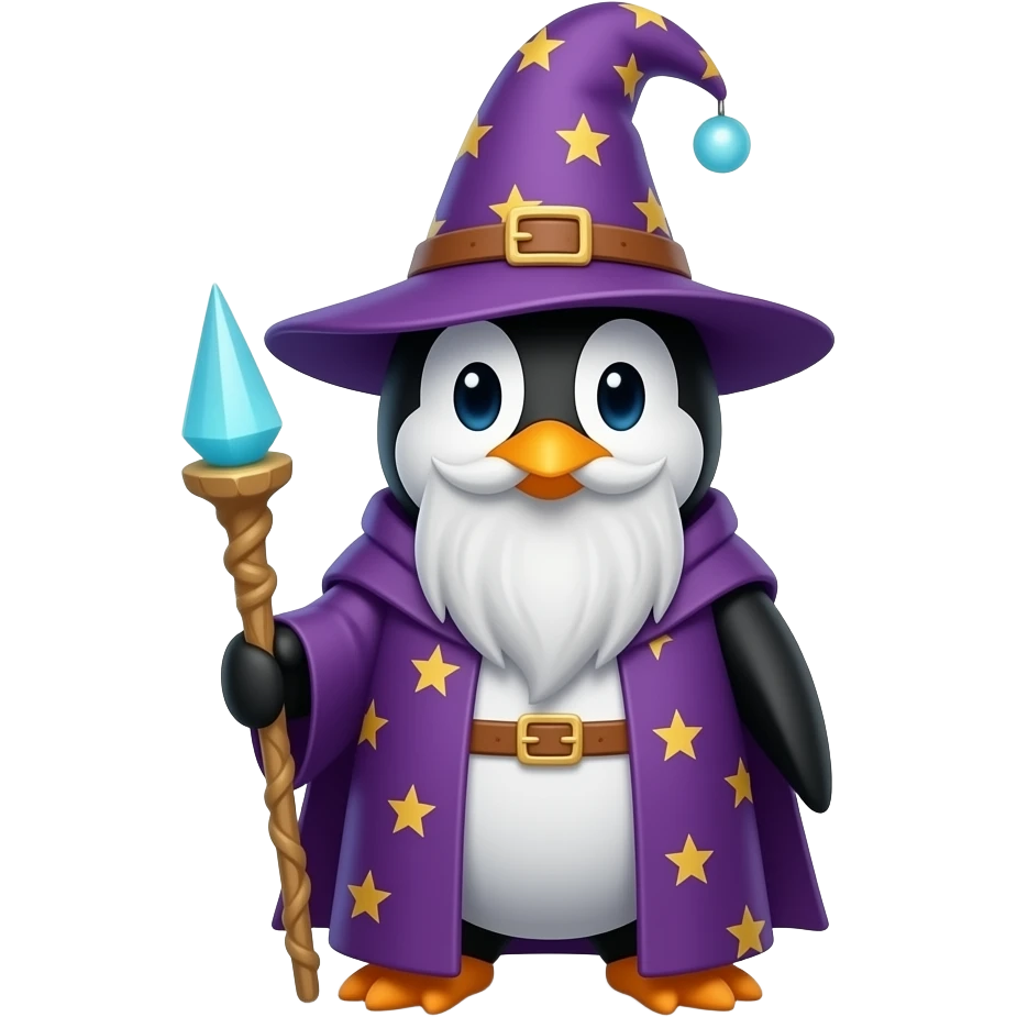 Penguin Wizard emoji