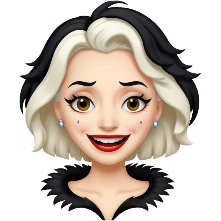 cruella de vil crying of laughter emoji