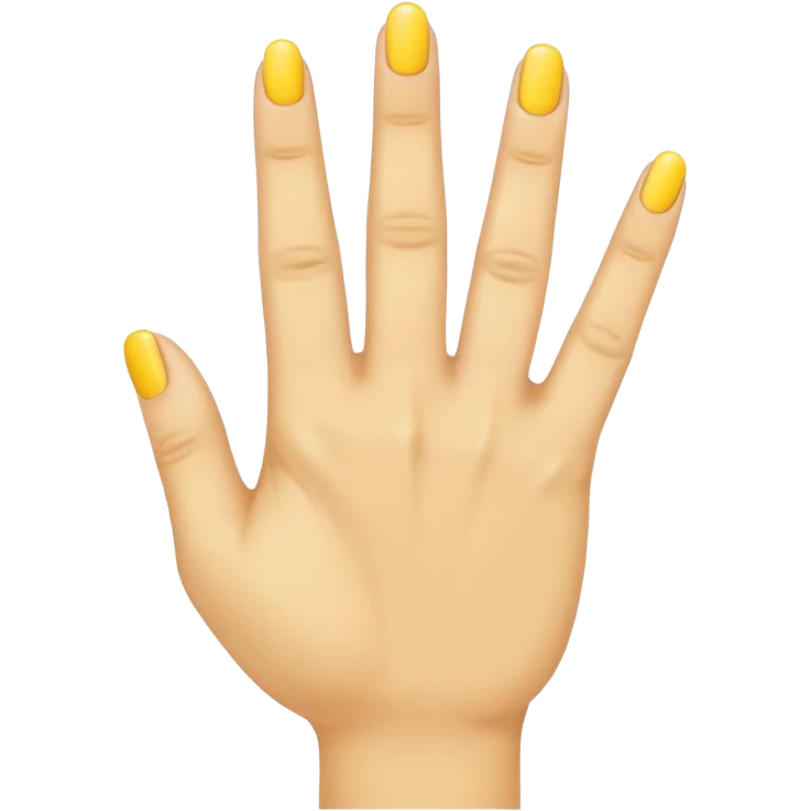 Yellow hand, showing ring finger, instead of middle finger ring finger emoji