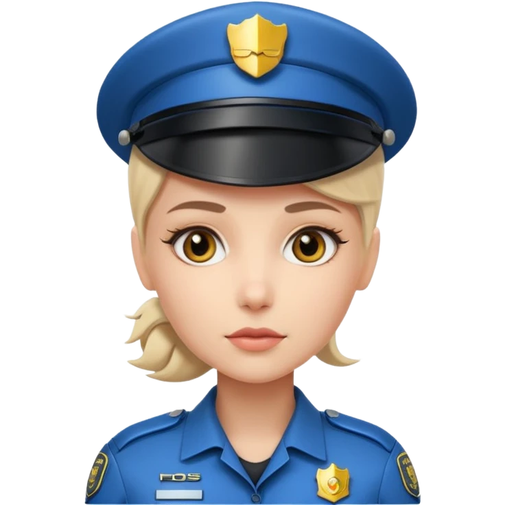half robot futuristic female cop emoji