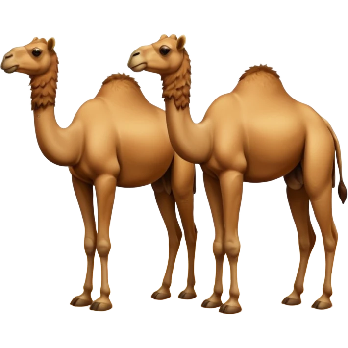 High resolution camels without fur emoji