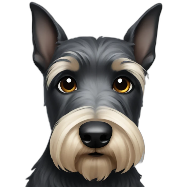 Scottish terrier face black eyes emoji