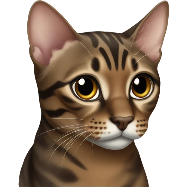dark colored bengal house cat emoji