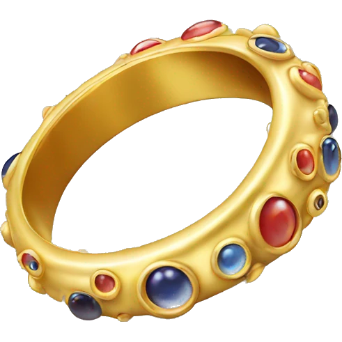 very thin gold ring studded with eyeballs emoji