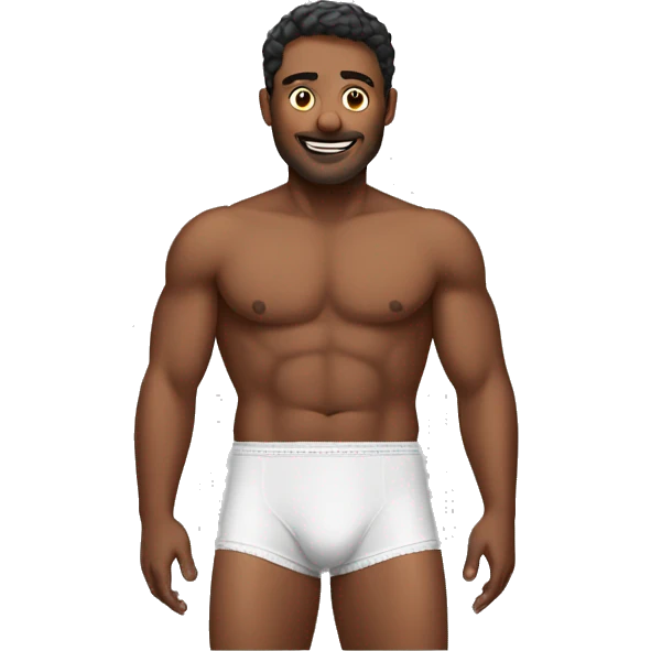 man wearing underwear emoji