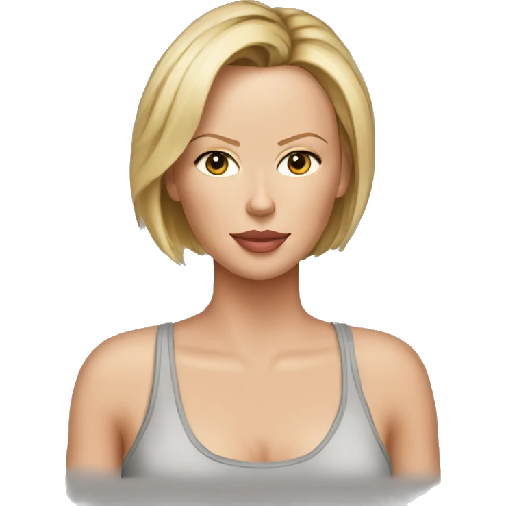ultra realistic charlize theron wearing tank top emoji