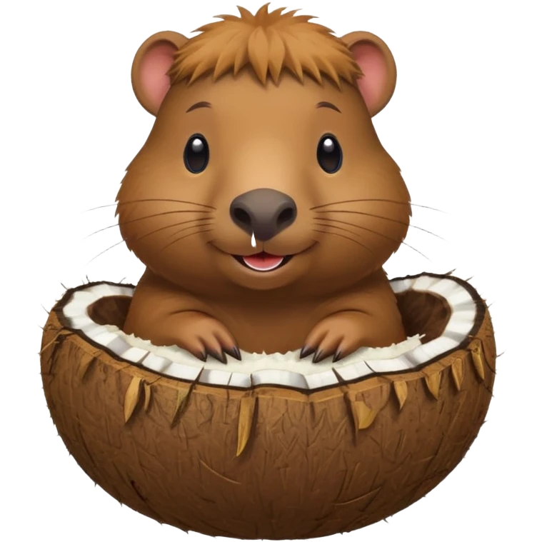 capybara wearing coconut shell  emoji