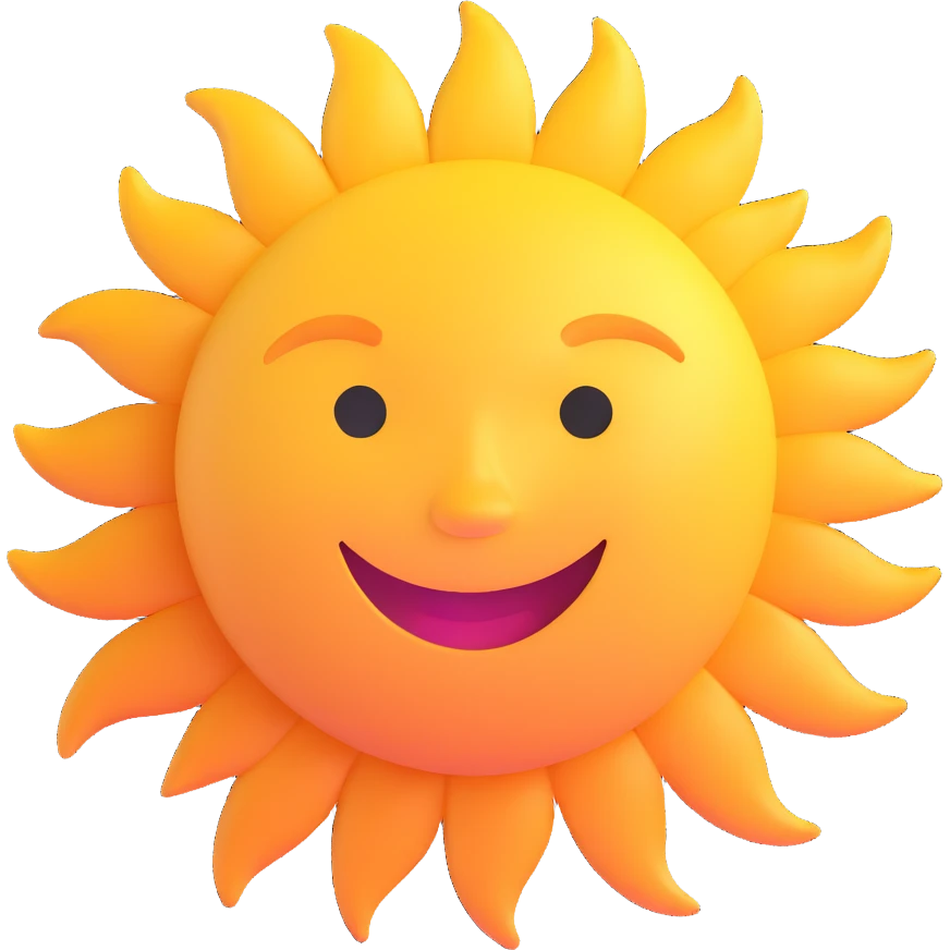 smiling sun emoji