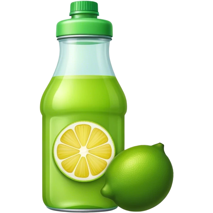 Green lemon bottle juice emoji