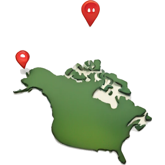 North America on the map emoji