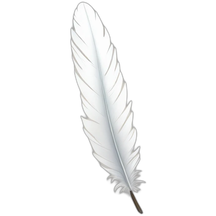 white single feather, seraphim  emoji