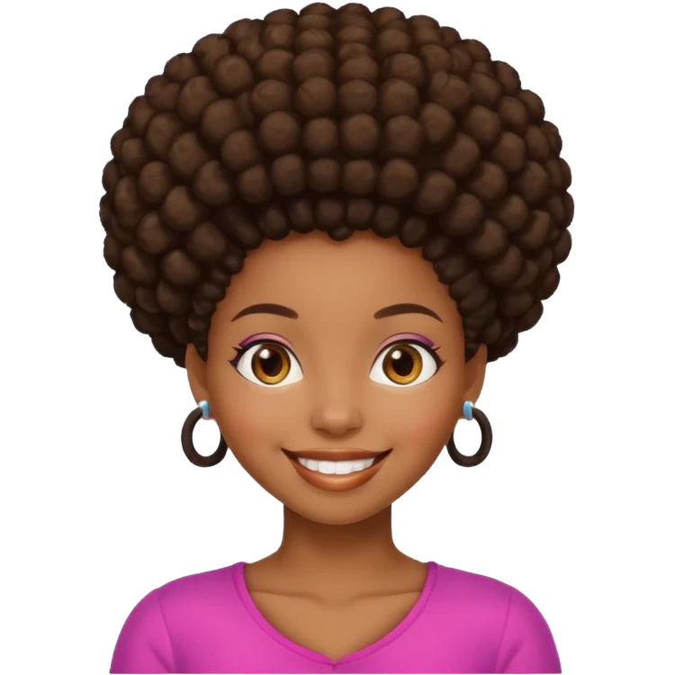 afro puff girl african girl emoji