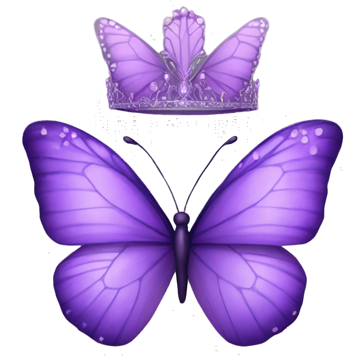 Purple butterfly tiara emoji