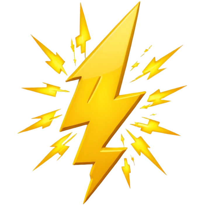 Lightning bolt combined with exclamation mark emoji
