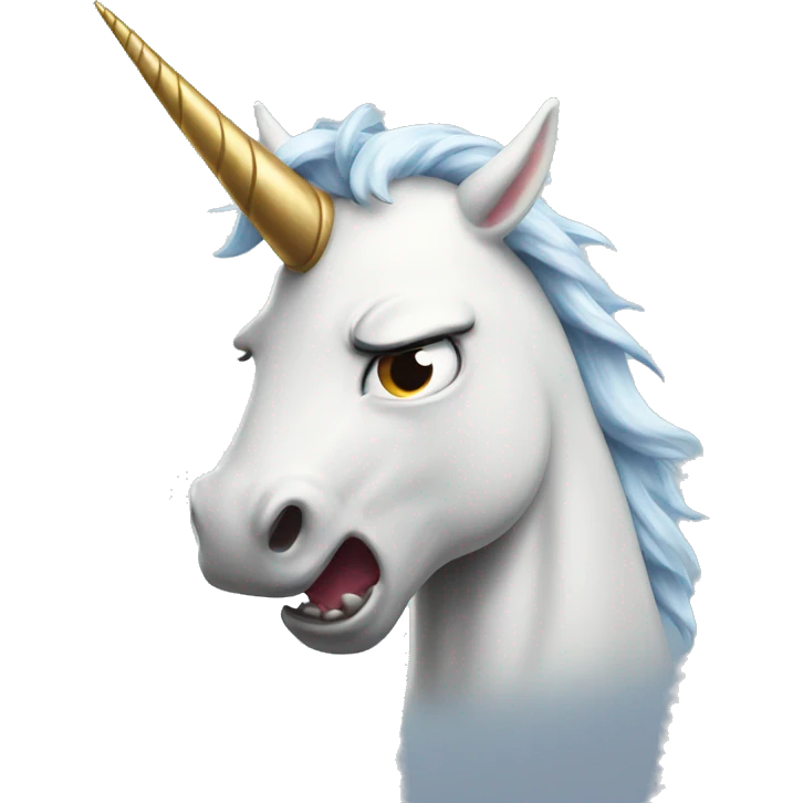 Angry unicorn emoji