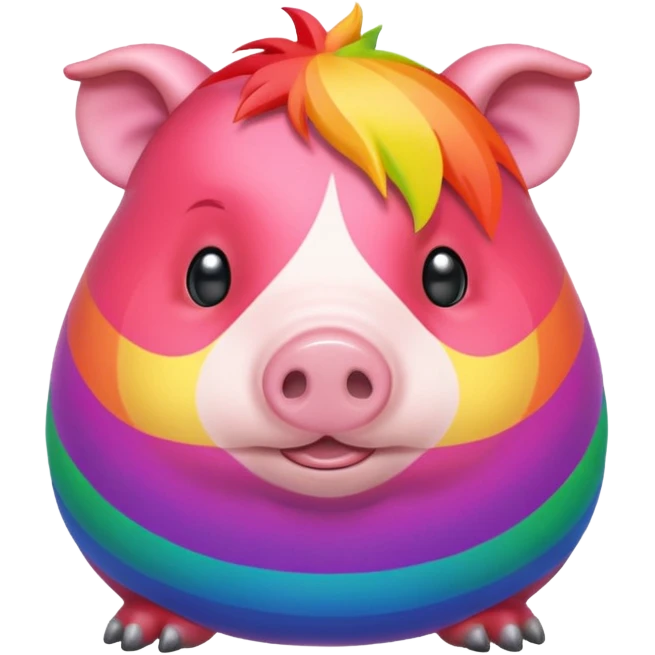 rainbow colored gunea pig emoji