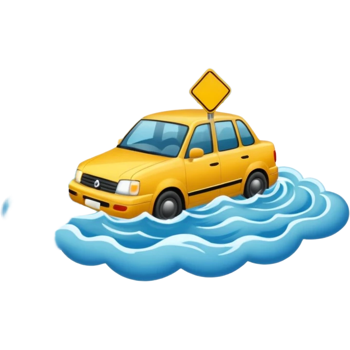 flood with wrong sign to clouds emoji