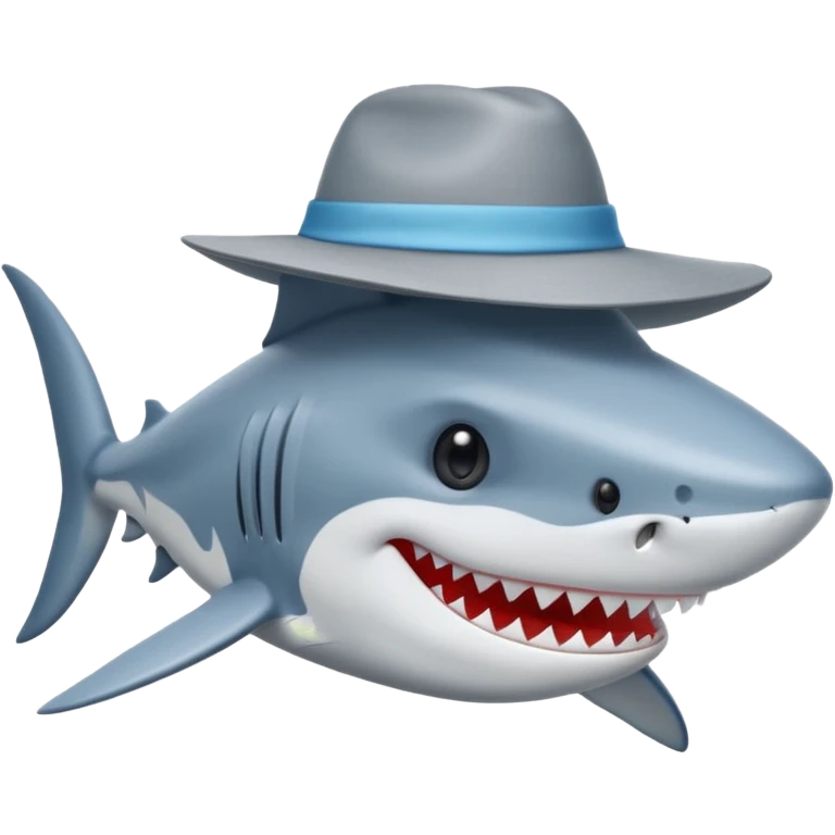 Requin avec un chapeau  emoji