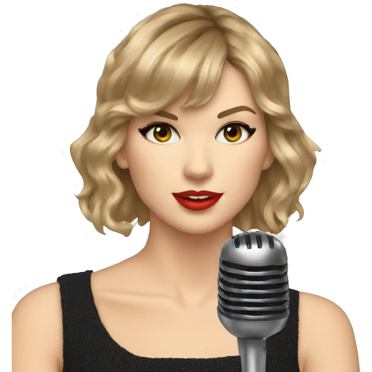Taylor swift with a mic emoji