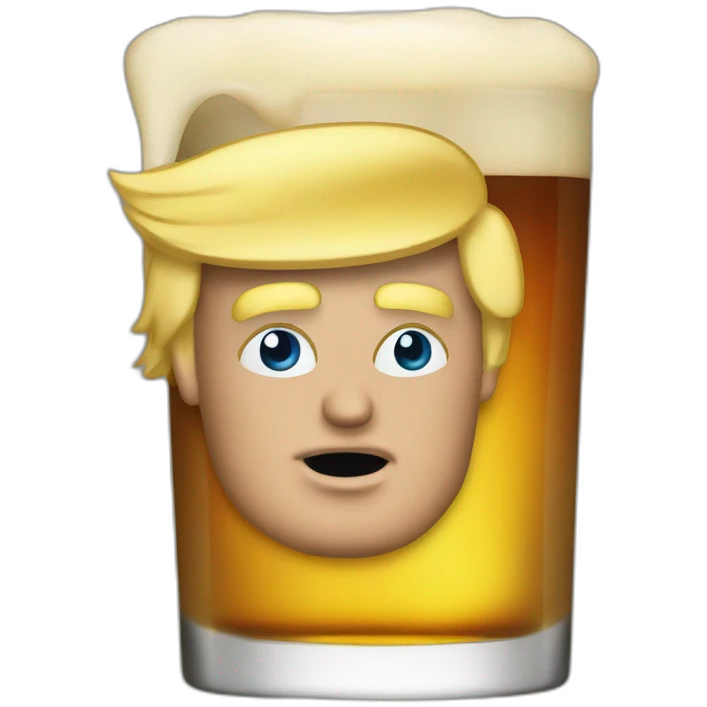 Trump drink beer emoji
