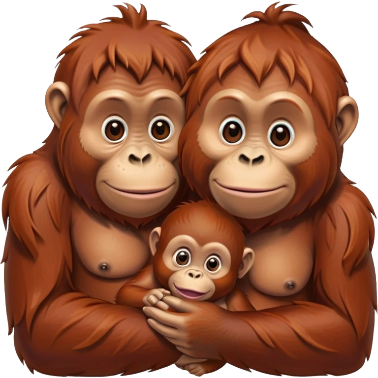 orangutan mother with baby emoji