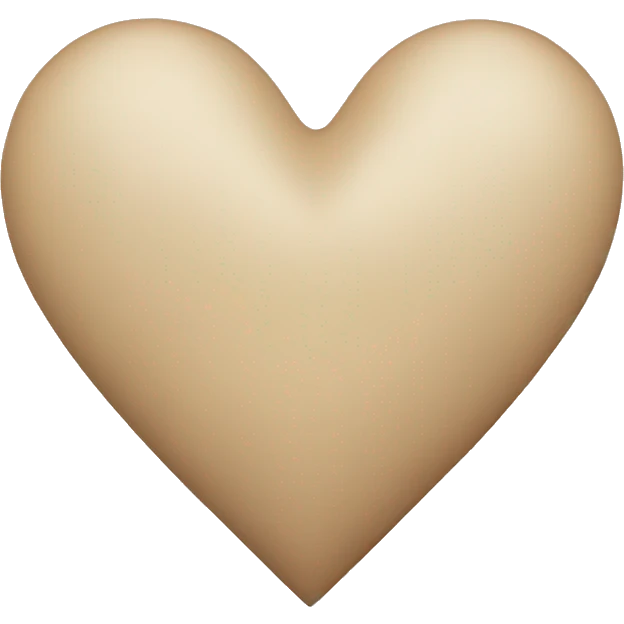 Beige heart emoji