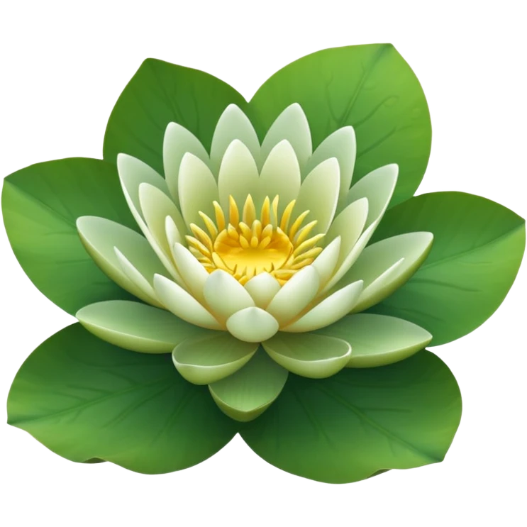 water lily circle leaf emoji