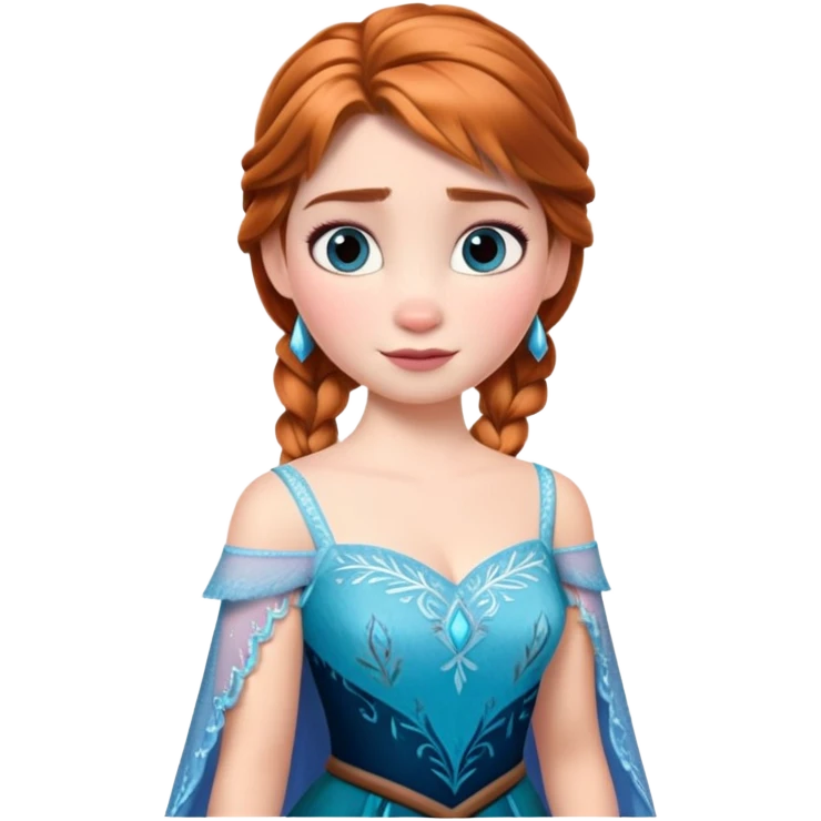 Anna from Frozen Disney character emoji