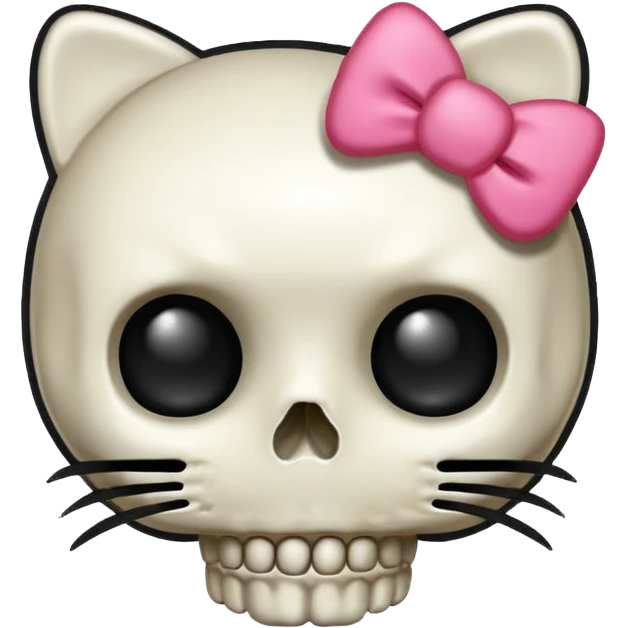 Hello kitty skull emoji