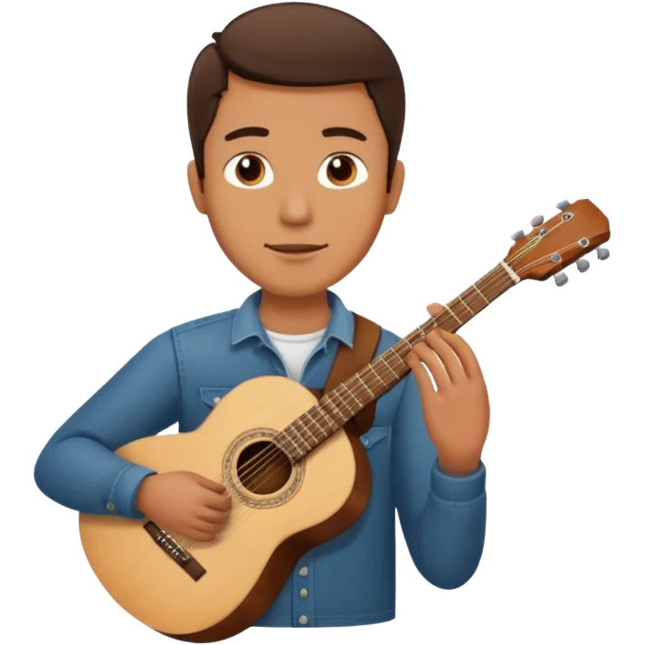 man holding guitar emoji