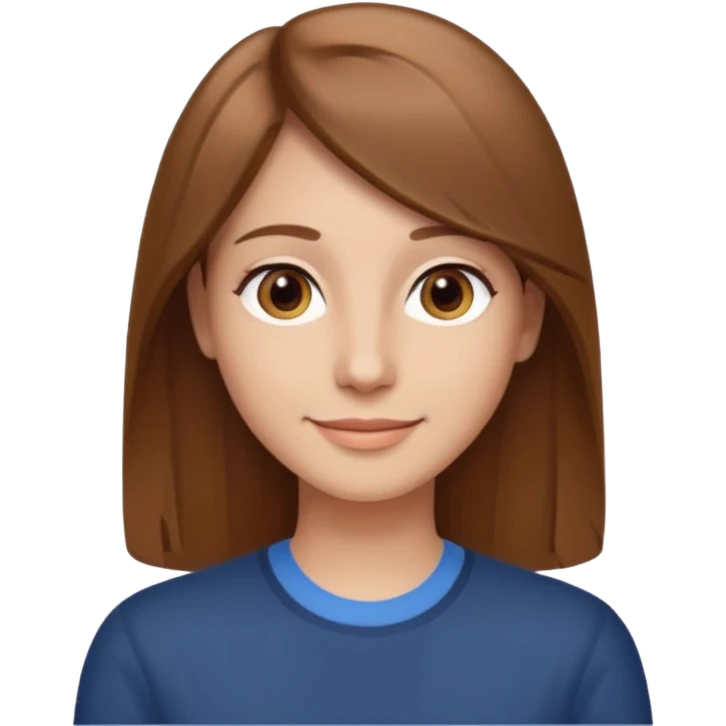 30 yr light brown hair long straight hair, brown eyes, suttle smile emoji