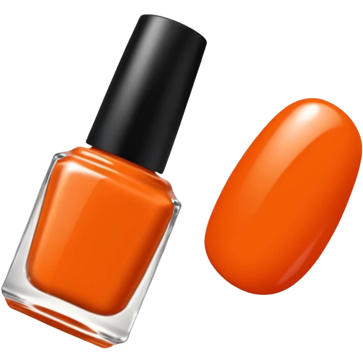 orange color nail polish emoji