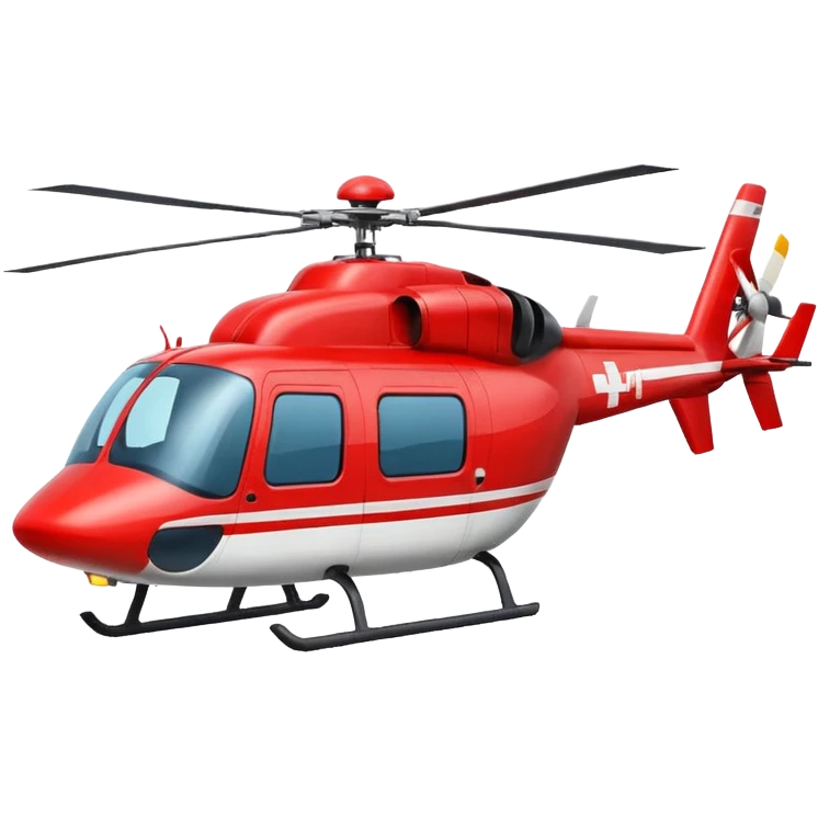 Rescue Helicopter with health icon emoji