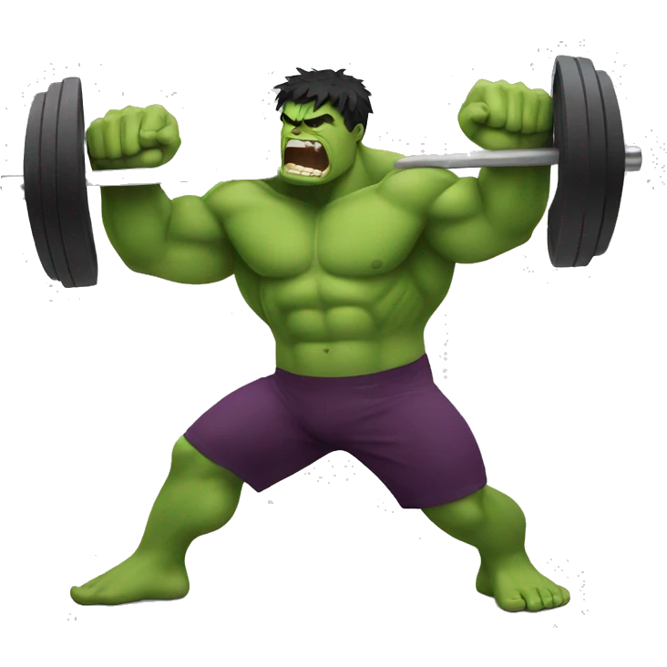 Hulk working out emoji