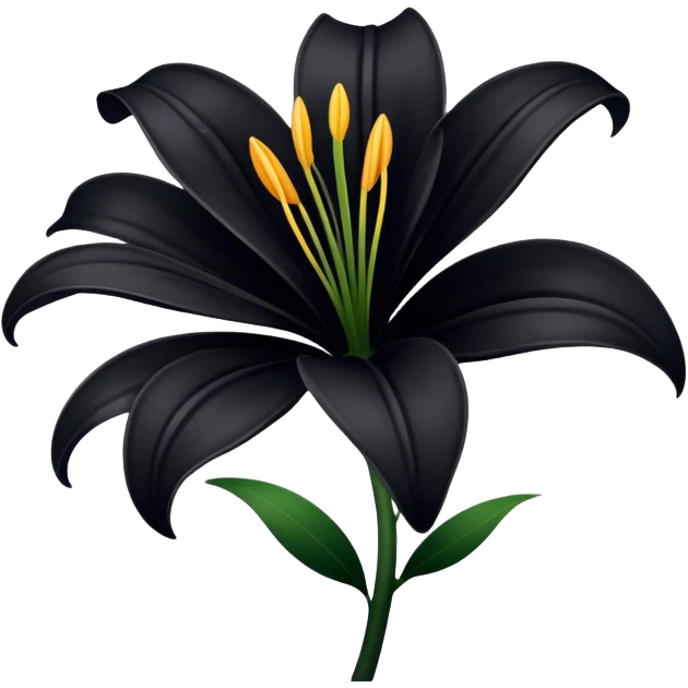 black lily emoji