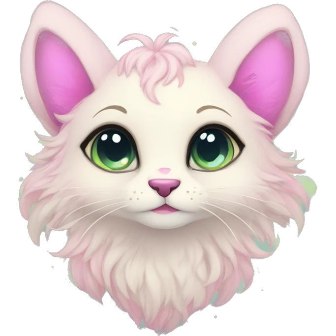 Kawaii bright fantasy ethereal anthro fursona animal emoji